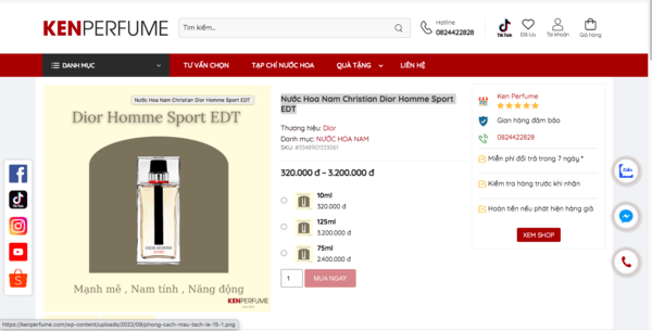 Christian Dior Sauvage EDT tại Ken Perfume