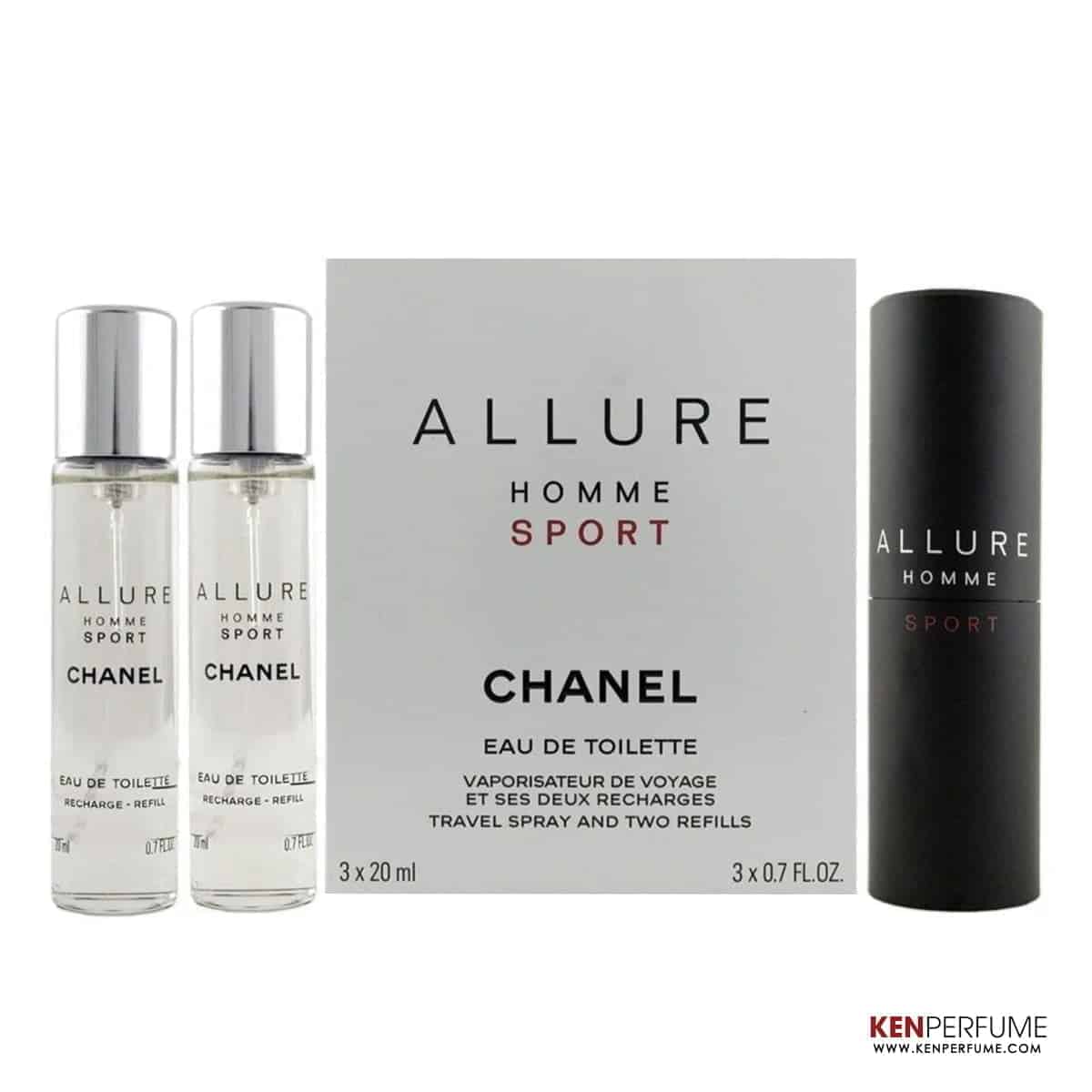 Set Nước Hoa Nam Chanel Allure Homme Sport EDT 3x20ml