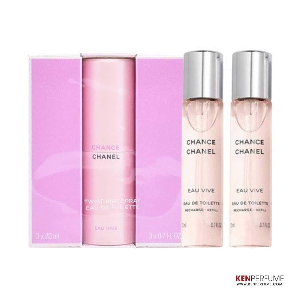 Set Nước Hoa Nữ Chanel Chance Eau Vive EDT 3x20ml