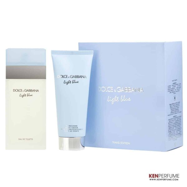 Set Nước Hoa Nữ Dolce & Gabbana Light Blue EDT (100ml + Body Cream 100ml)
