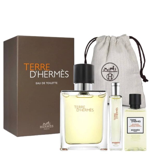Set Nước Hoa Nam Hermès Terre d’Hermes EDT (100ml + Mini 15ml + Shower Gel 40ml)