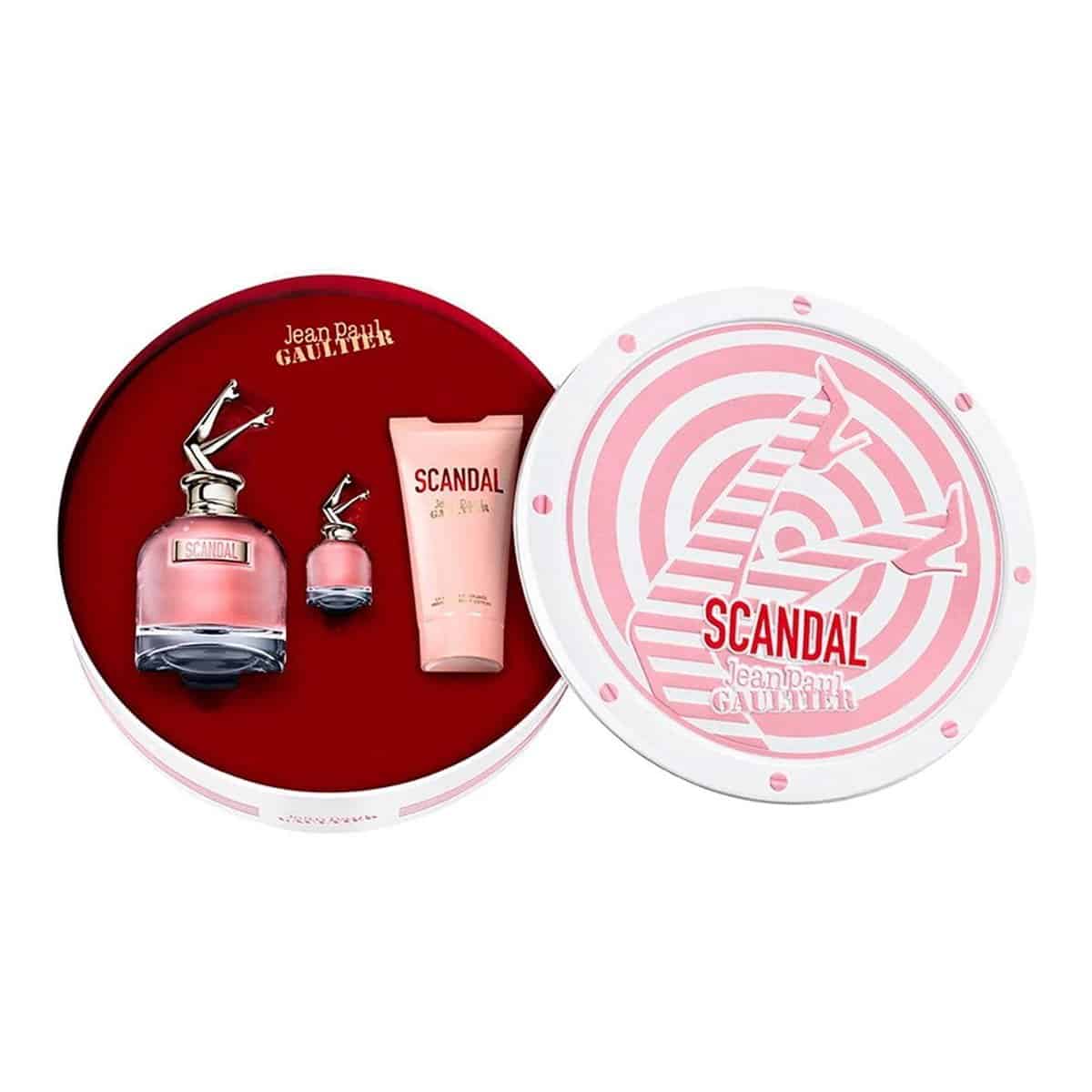 Set Nước Hoa Nữ Jean Paul Gaultier Scandal EDP 3pcs (80ml + Mini 6ml + lotion 75ml)