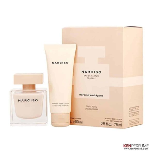 Set Nước Hoa Nữ Narciso Rodriguez Poudree EDP (90ml + Body Lotion 75ml)