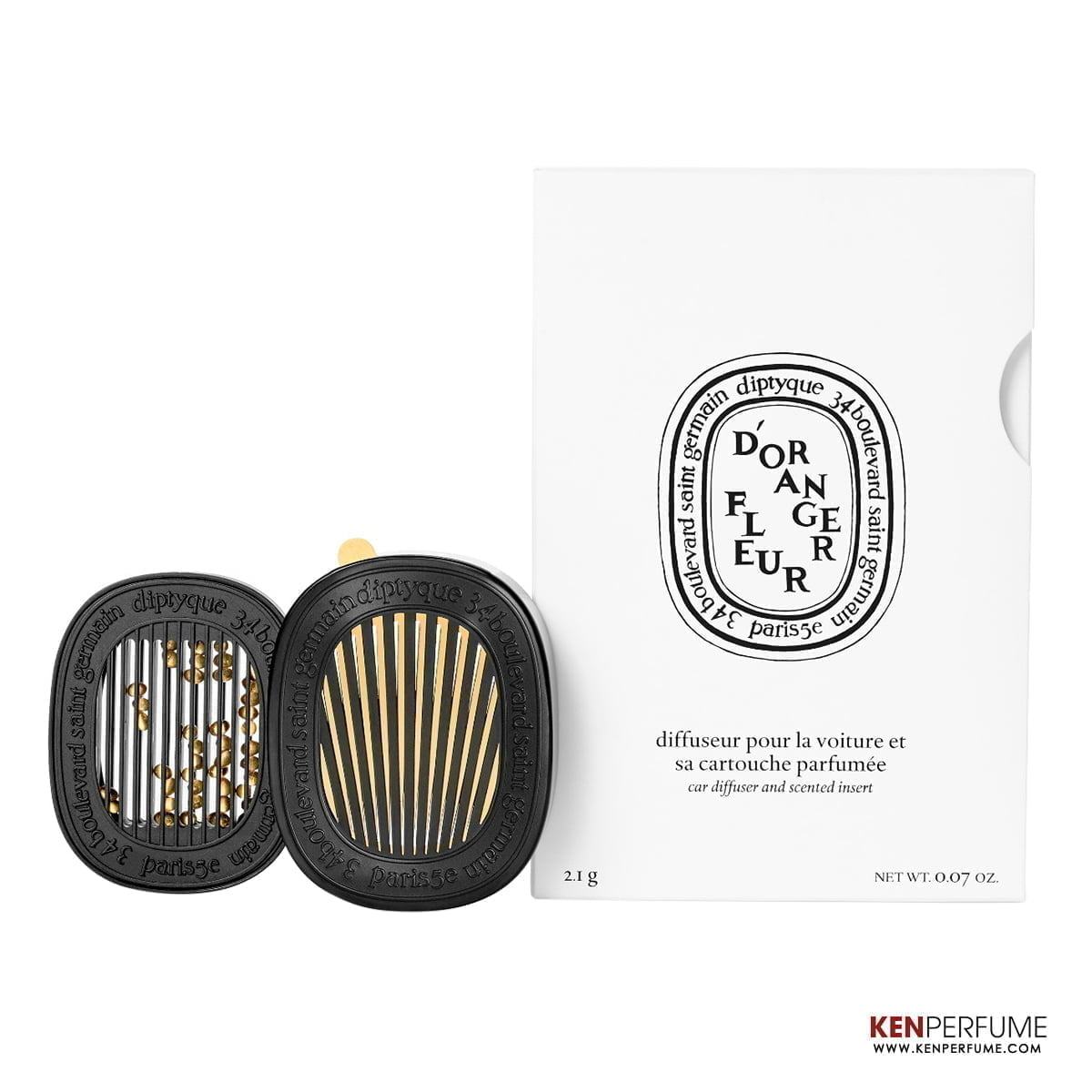 Nước Hoa Ô Tô Diptyque Car Diffuser And Insert Fleur d'Oranger / Orange Blossom 2.1g