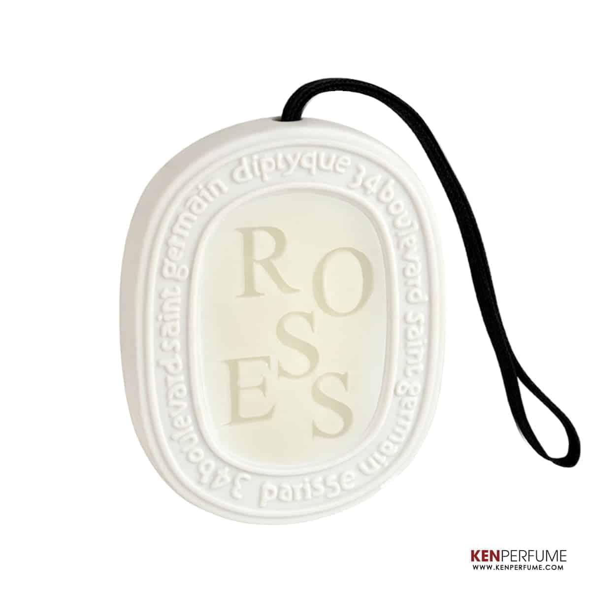 Nước Hoa Ô Tô Diptyque Sáp Treo Thơm Scented Oval Rose 35g