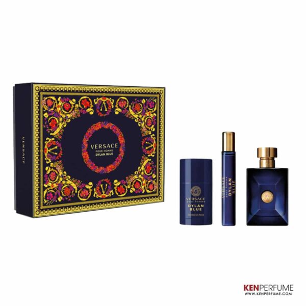 Set Nước Hoa Nam Versace Dylan Blue EDT (100ml + LKM 75ml + Mini 10ml)